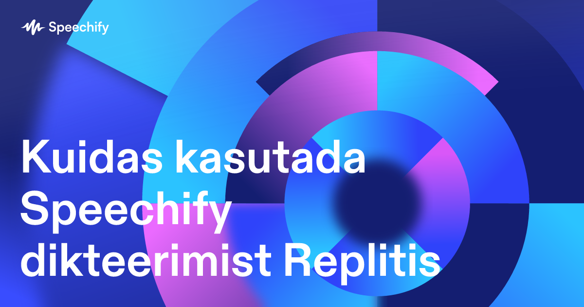 Kuidas kasutada Speechify dikteerimist Replitis