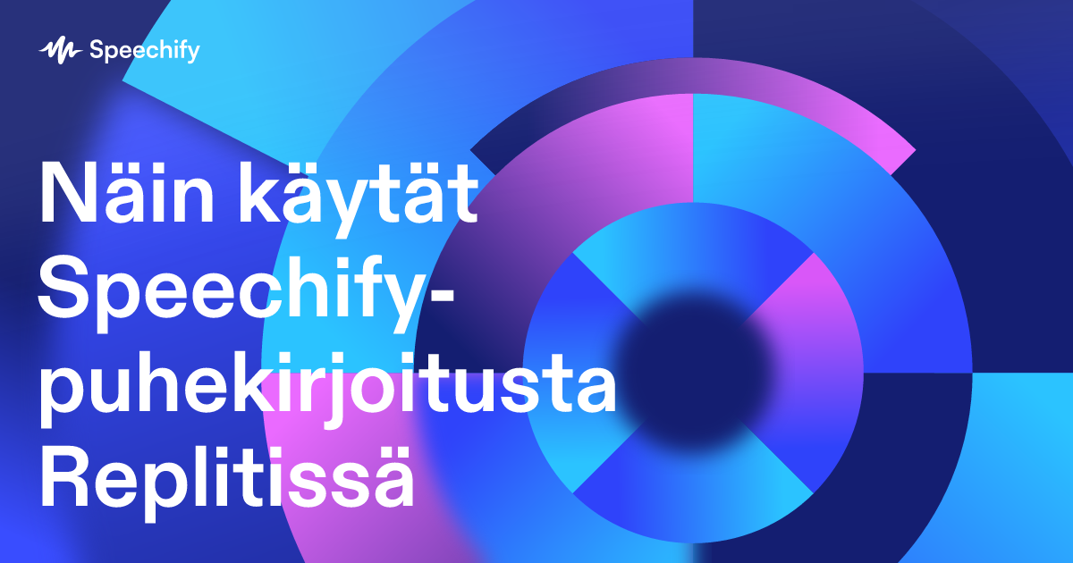Näin käytät Speechify-puhekirjoitusta Replitissä