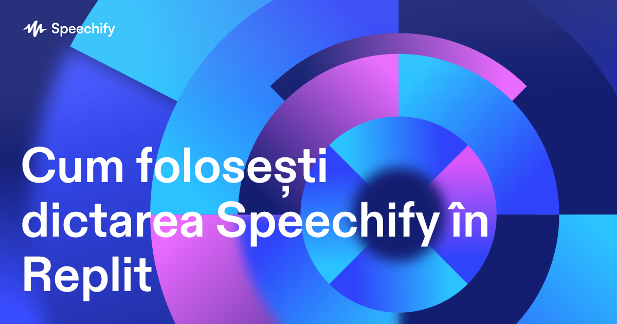 Cum folosești dictarea Speechify în Replit