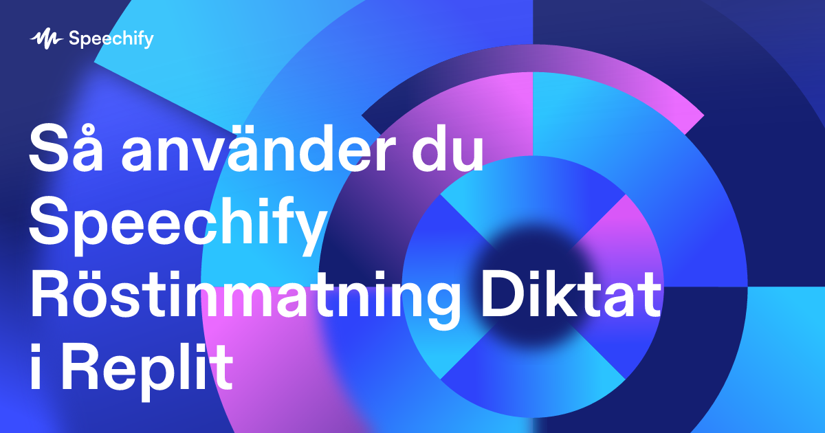 Så använder du Speechify Röstinmatning Diktat i Replit