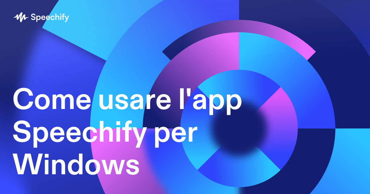 Come usare l'app Speechify per Windows