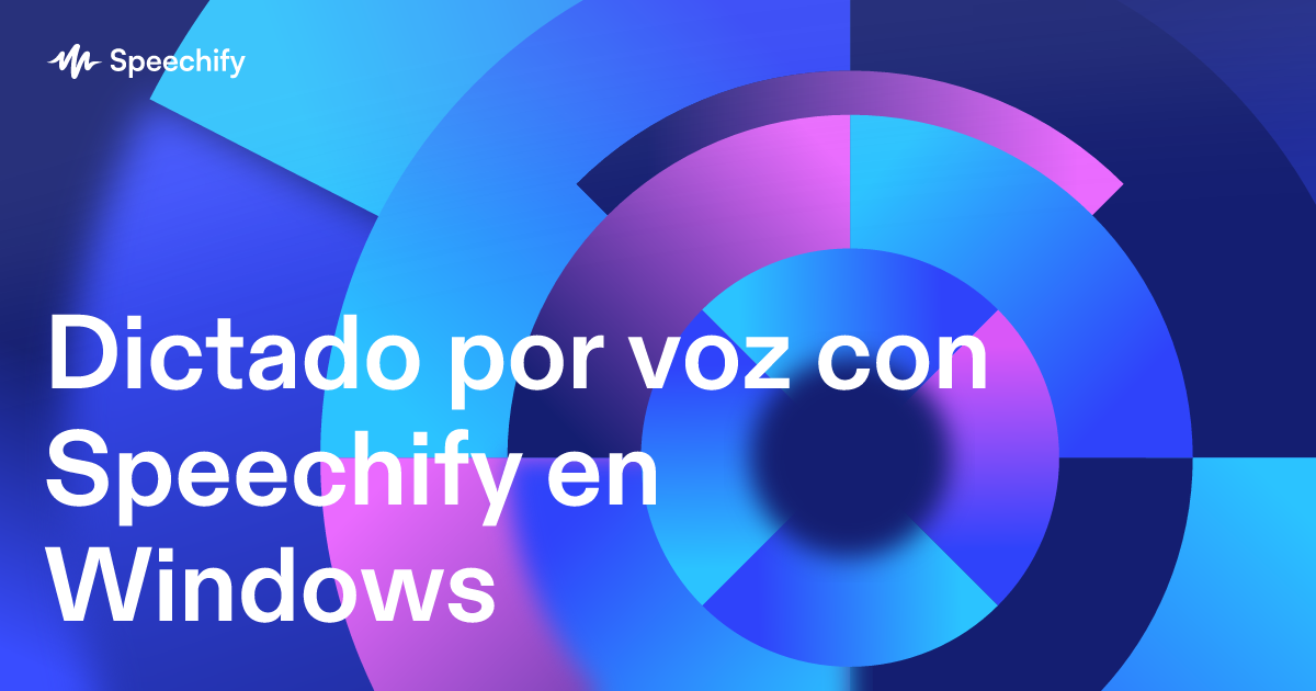 Dictado por voz con Speechify en Windows