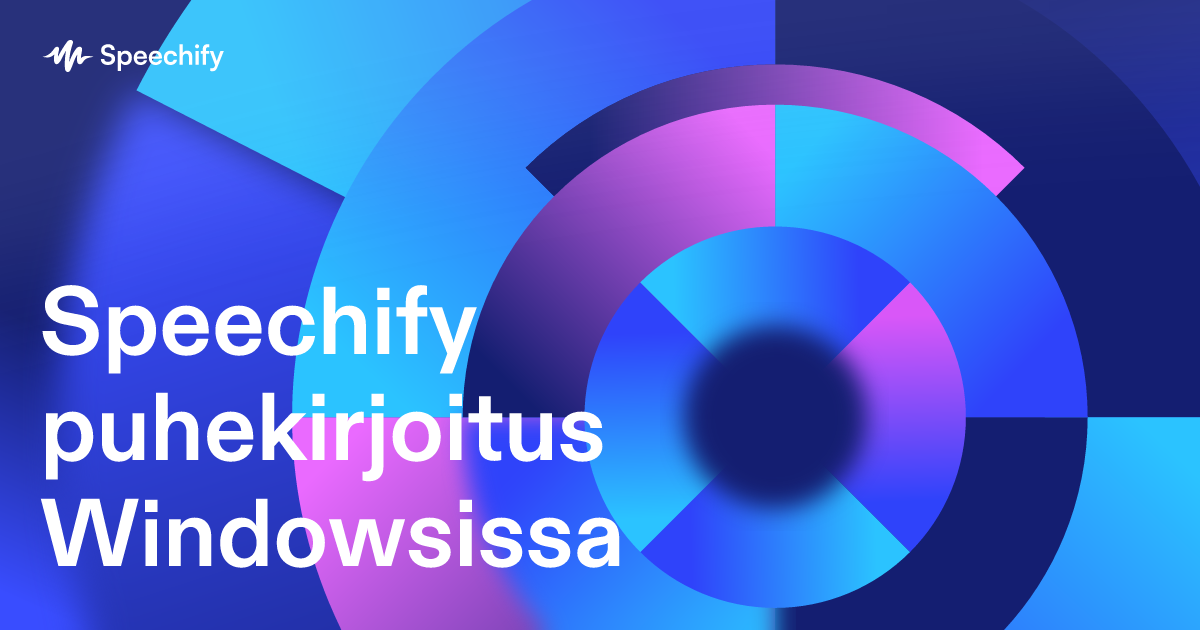 Speechify puhekirjoitus Windowsissa