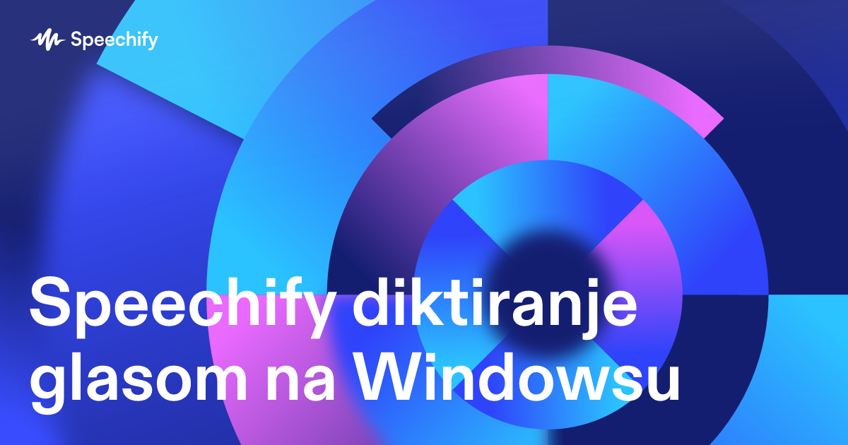 Speechify diktiranje glasom na Windowsu