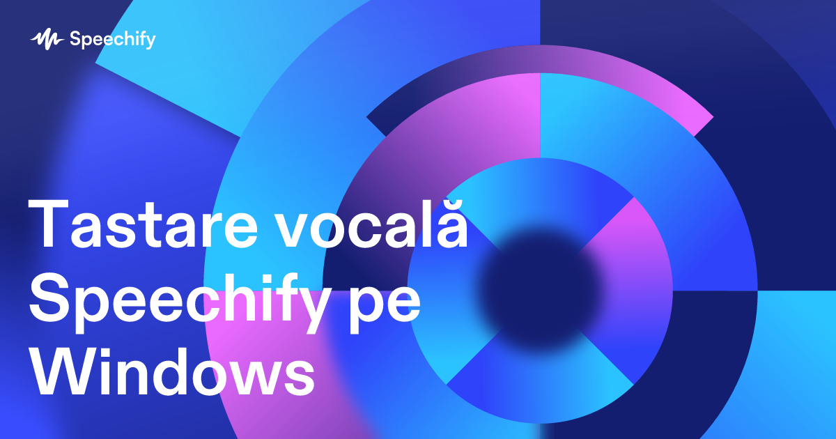 Tastare vocală Speechify pe Windows