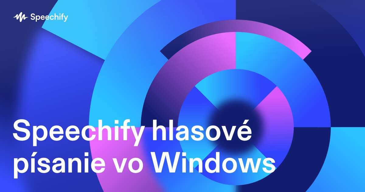Speechify hlasové písanie vo Windows