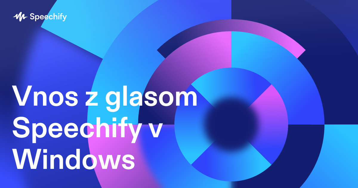 Vnos z glasom Speechify v Windows