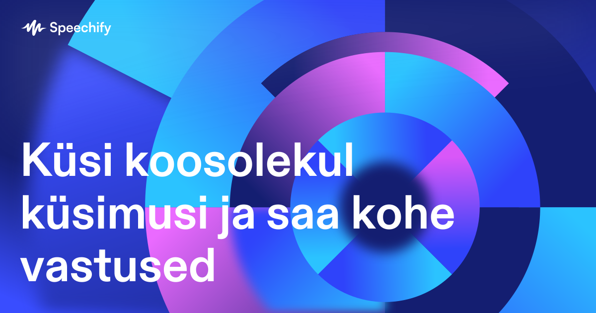 Küsi koosolekul küsimusi ja saa kohe vastused