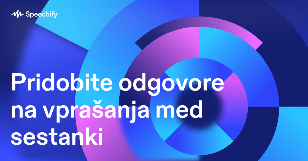 Pridobite odgovore na vprašanja med sestanki