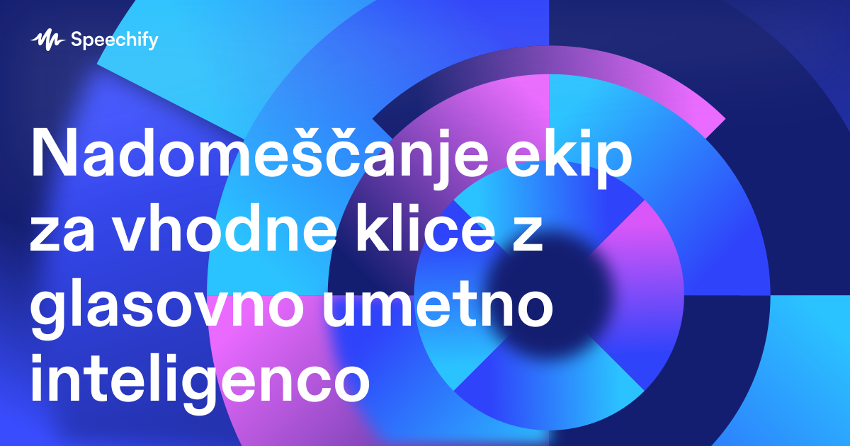Nadomeščanje ekip za vhodne klice z glasovno umetno inteligenco