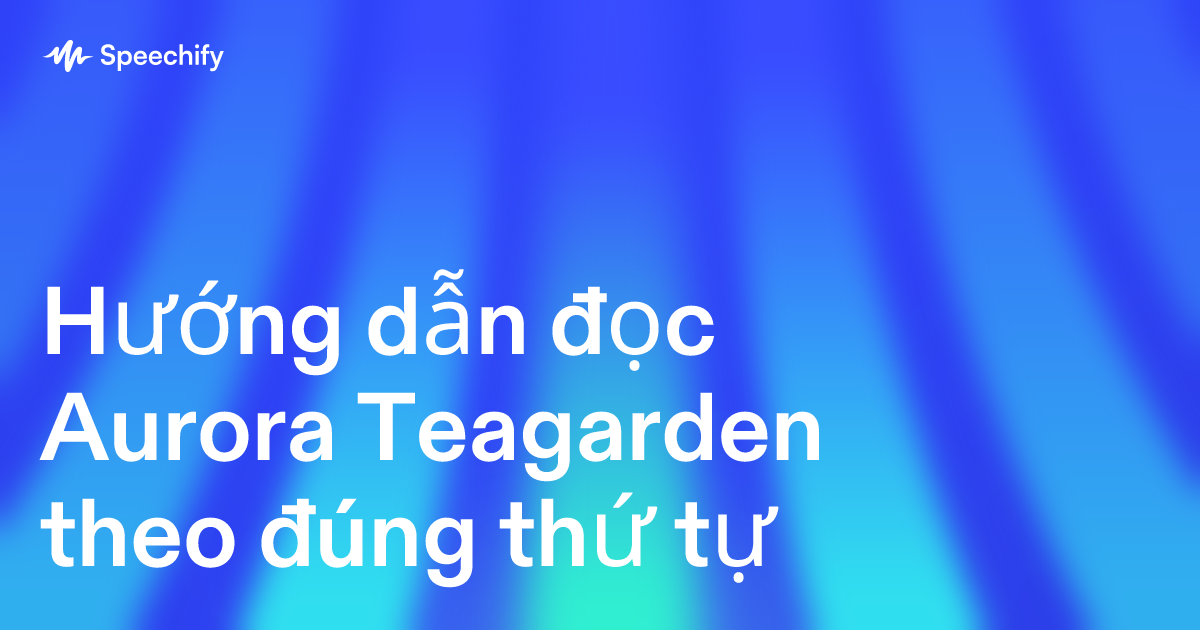 Hướng dẫn đọc Aurora Teagarden theo đúng thứ tự