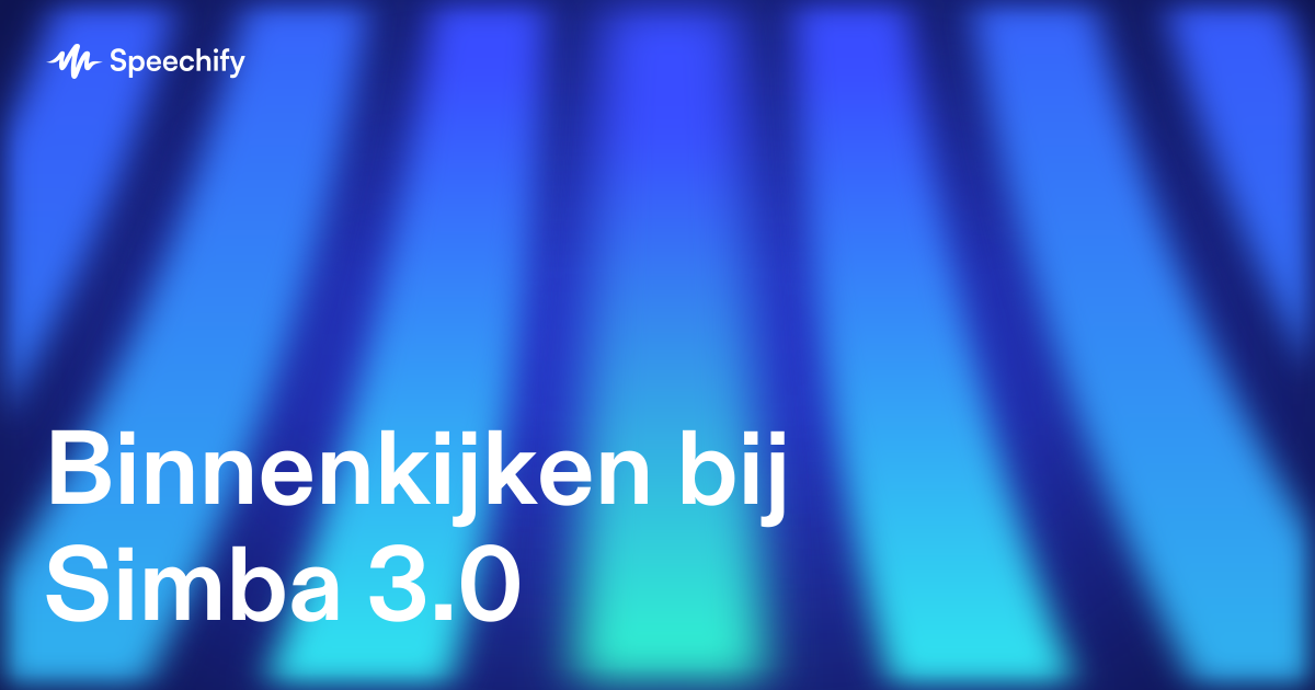 Binnenkijken bij Simba 3.0