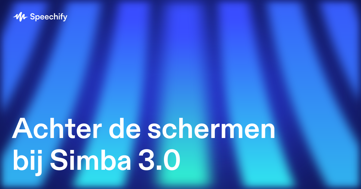 Achter de schermen bij Simba 3.0