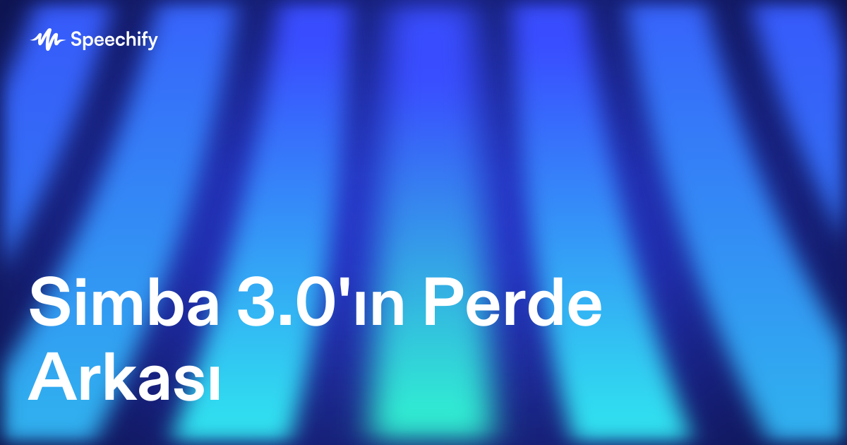 Simba 3.0'ın Perde Arkası