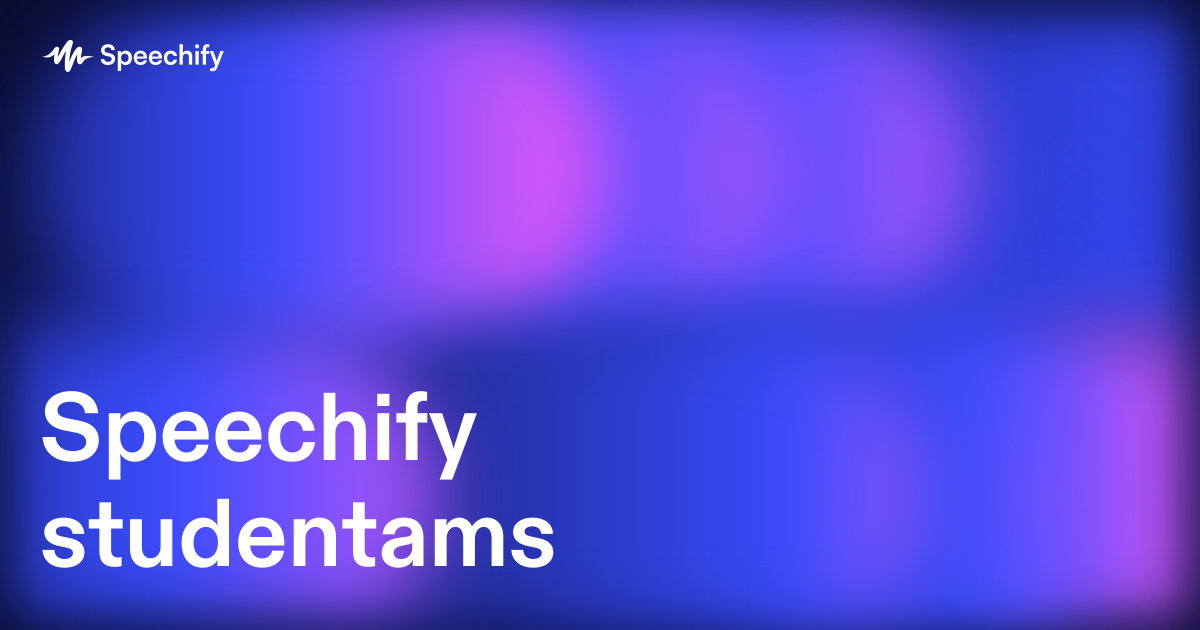 Speechify studentams
