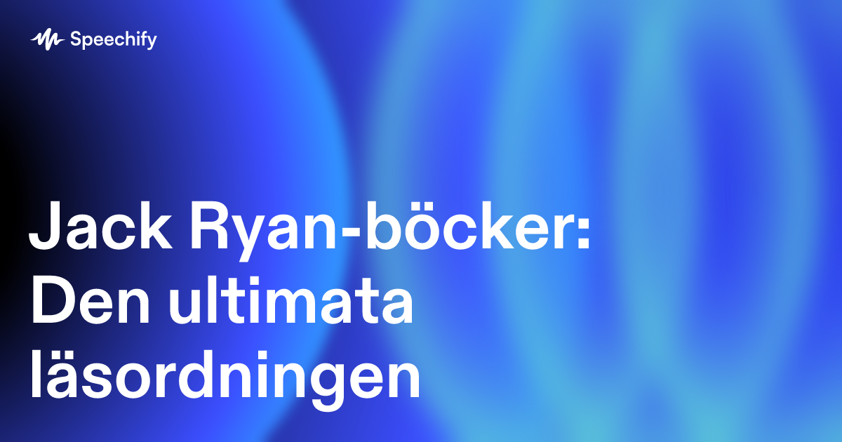 Jack Ryan-böcker: Den ultimata läsordningen