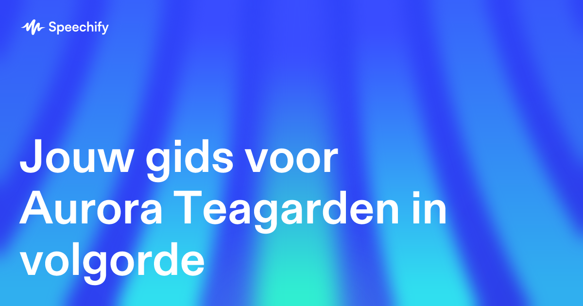 Jouw gids voor Aurora Teagarden in volgorde