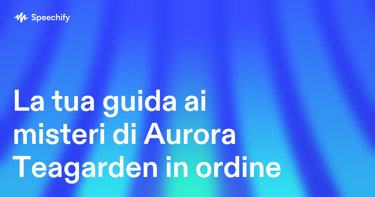 La tua guida ai misteri di Aurora Teagarden in ordine