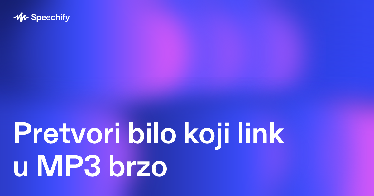Pretvori bilo koji link u MP3 brzo