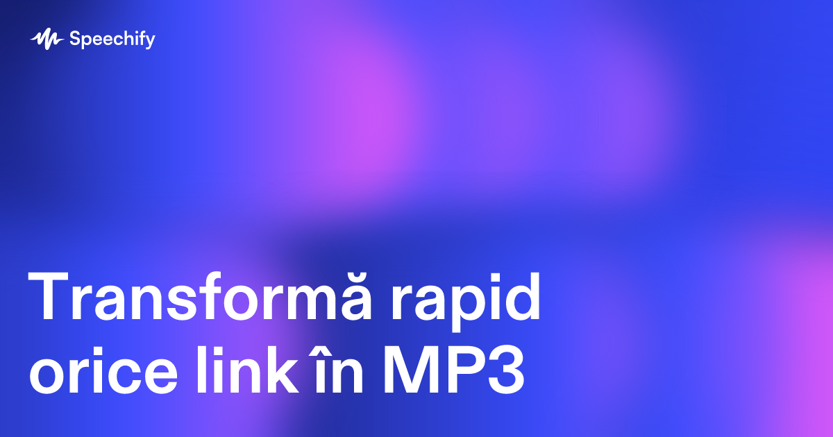 Transformă rapid orice link în MP3