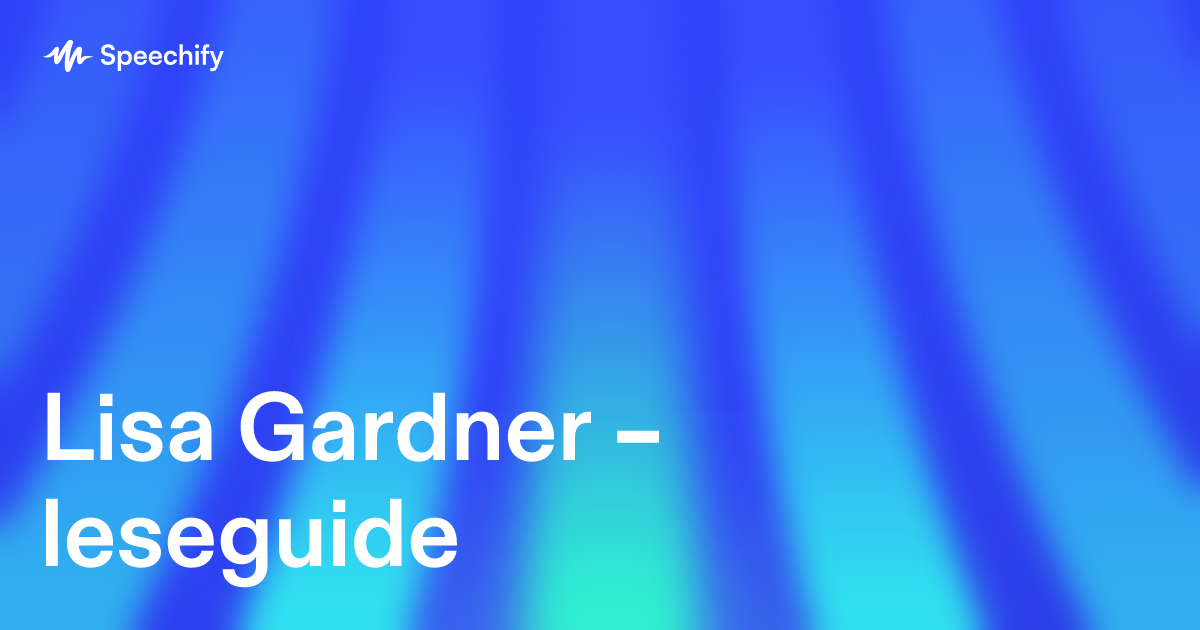 Lisa Gardner – leseguide