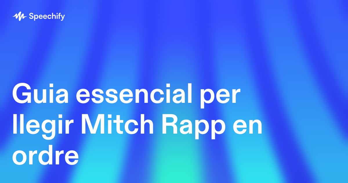 Guia essencial per llegir Mitch Rapp en ordre