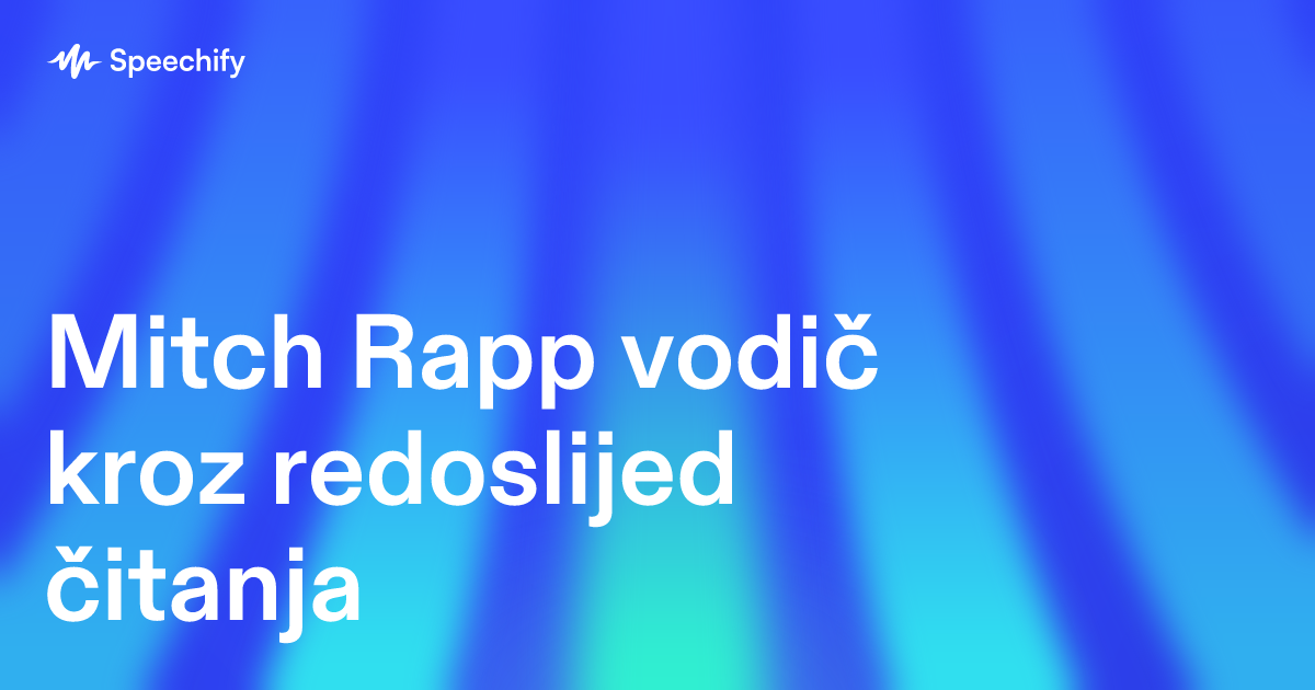 Mitch Rapp vodič kroz redoslijed čitanja