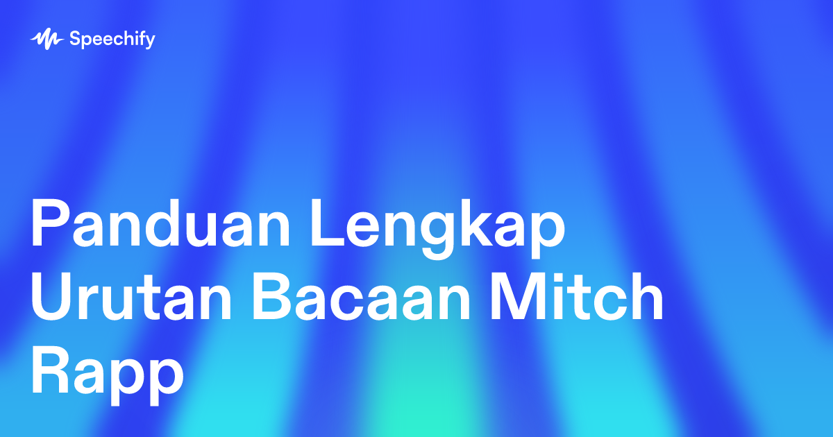Panduan Lengkap Urutan Bacaan Mitch Rapp
