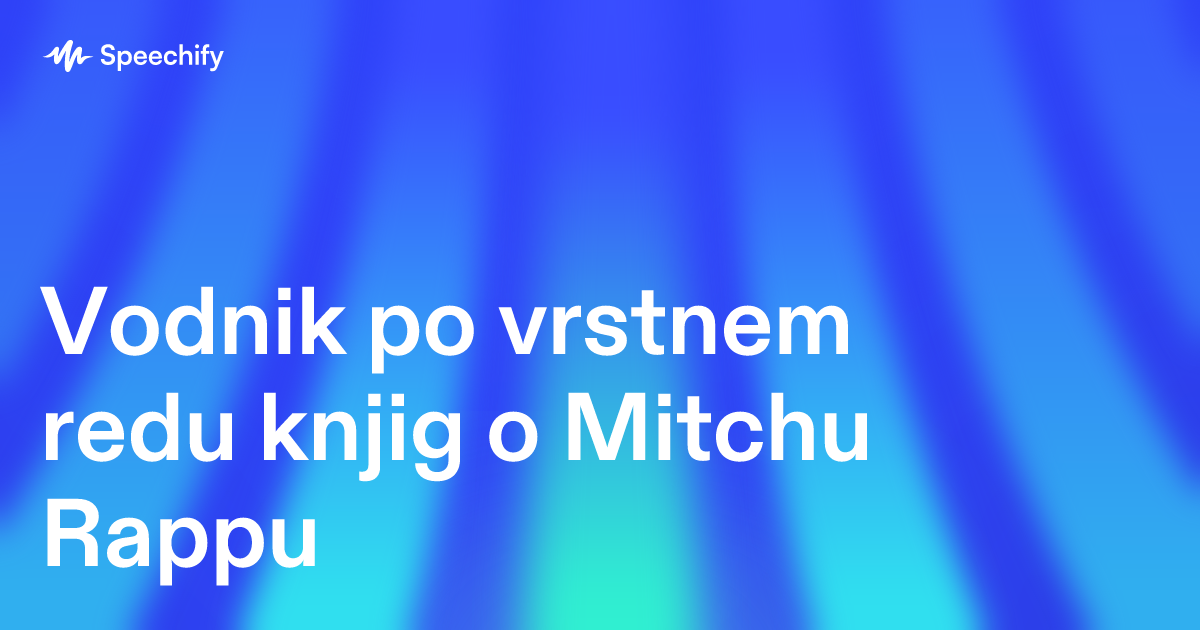 Vodnik po vrstnem redu knjig o Mitchu Rappu