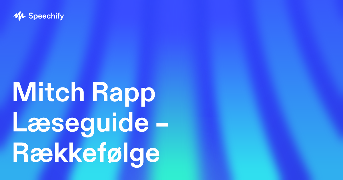 Mitch Rapp Læseguide – Rækkefølge