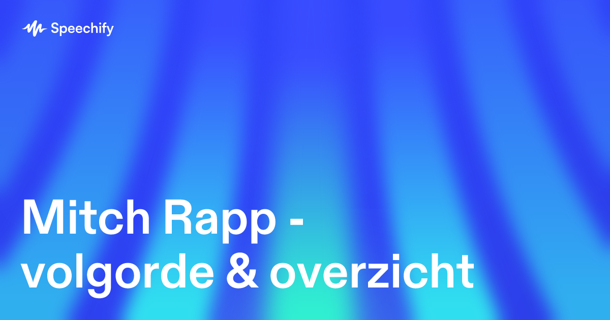 Mitch Rapp - volgorde & overzicht