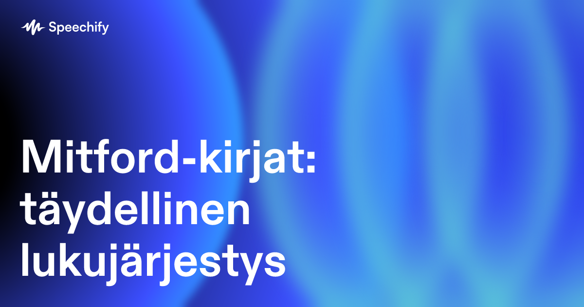 Mitford-kirjat: täydellinen lukujärjestys