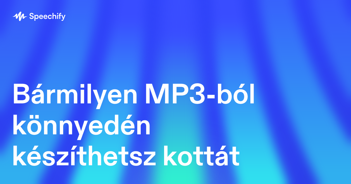 Bármilyen MP3-ból könnyedén készíthetsz kottát