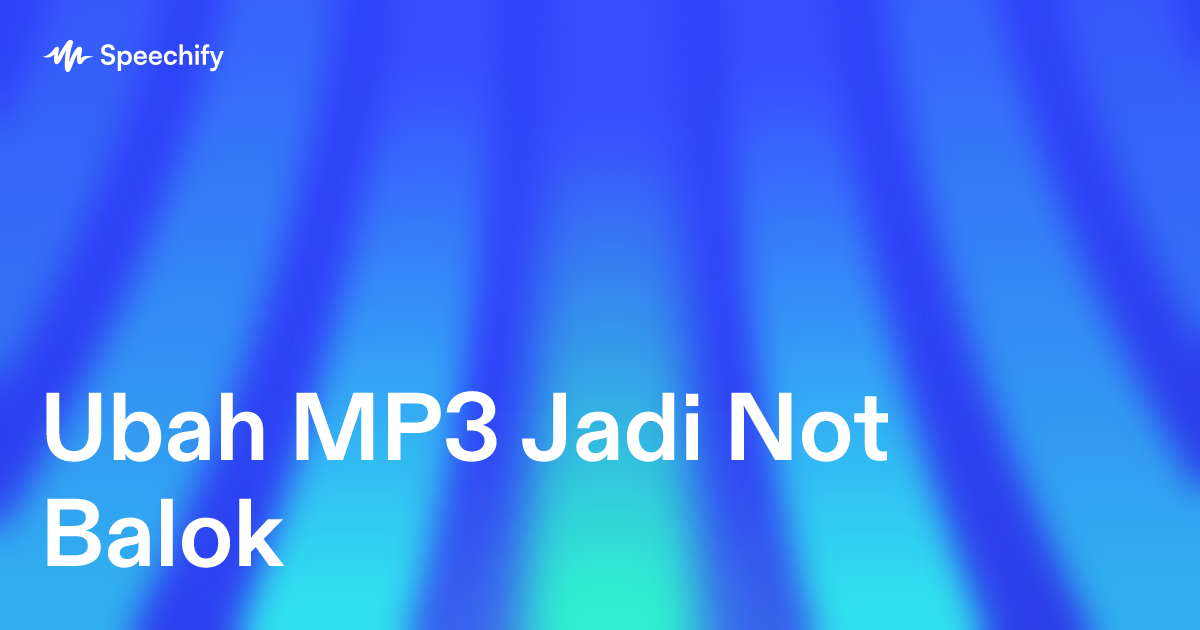 Ubah MP3 Jadi Not Balok