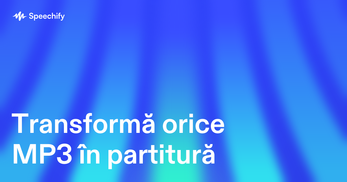 Transformă orice MP3 în partitură