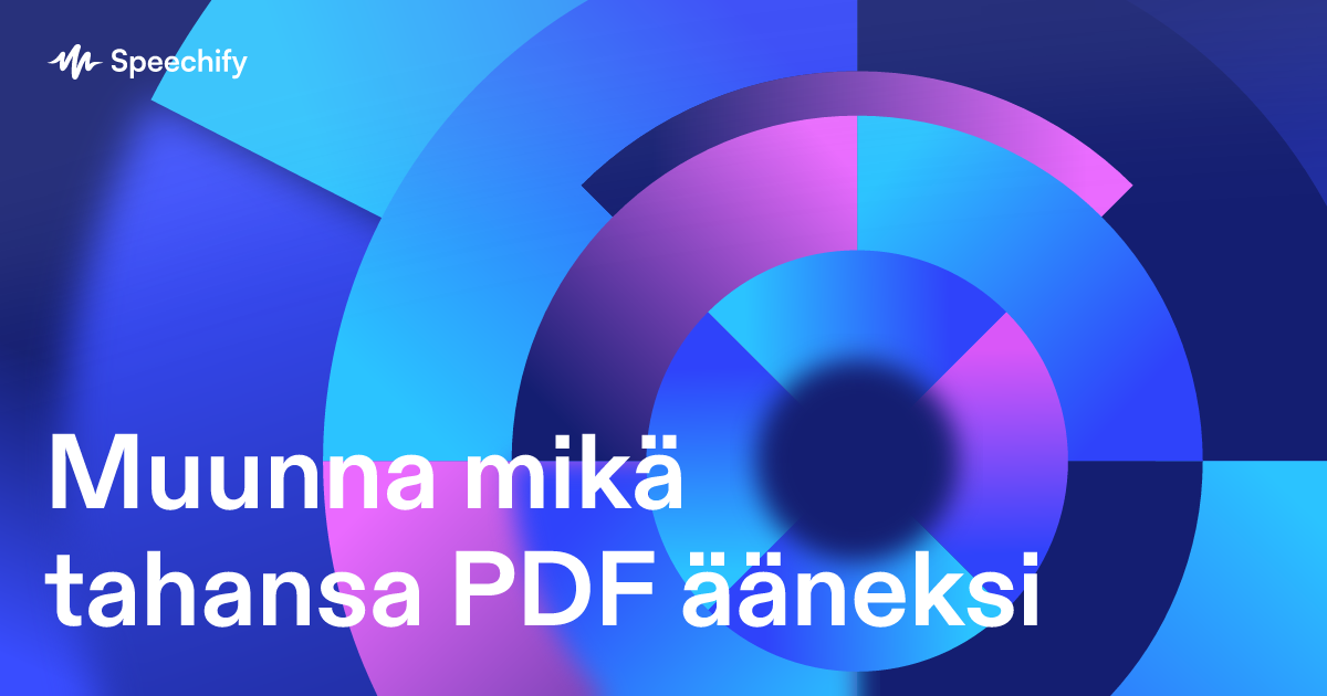 Muunna mikä tahansa PDF ääneksi