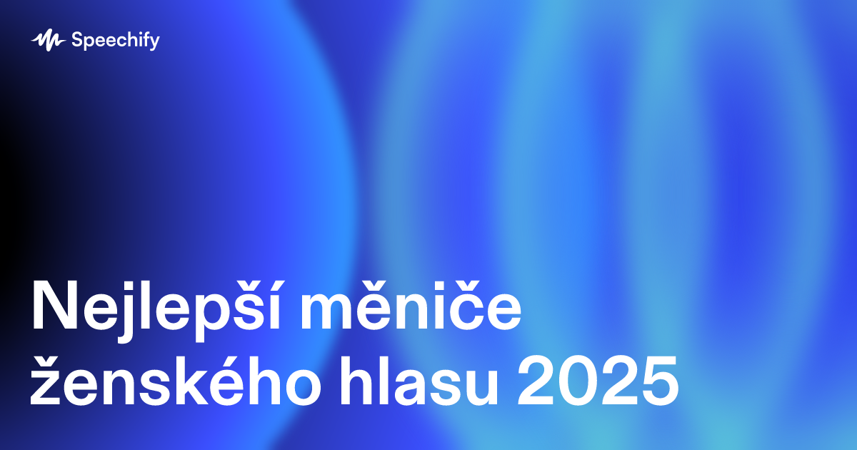 Nejlepší měniče ženského hlasu 2025