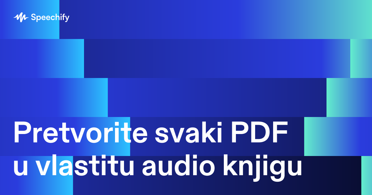Pretvorite svaki PDF u vlastitu audio knjigu