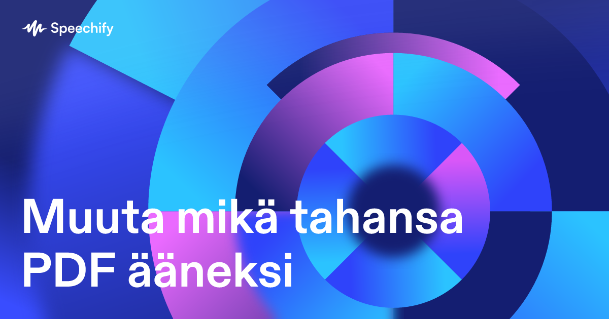 Muuta mikä tahansa PDF ääneksi