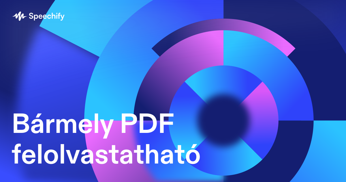 Bármely PDF felolvastatható