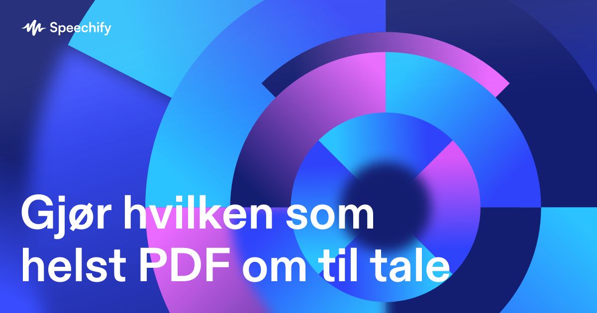 Gjør hvilken som helst PDF om til tale