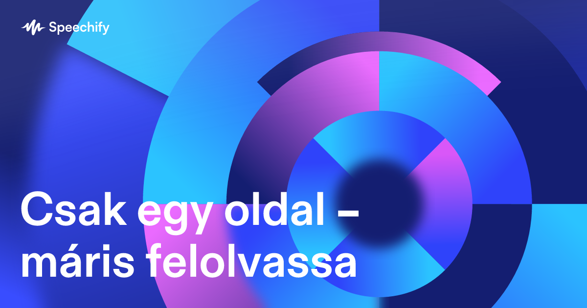 Csak egy oldal – máris felolvassa