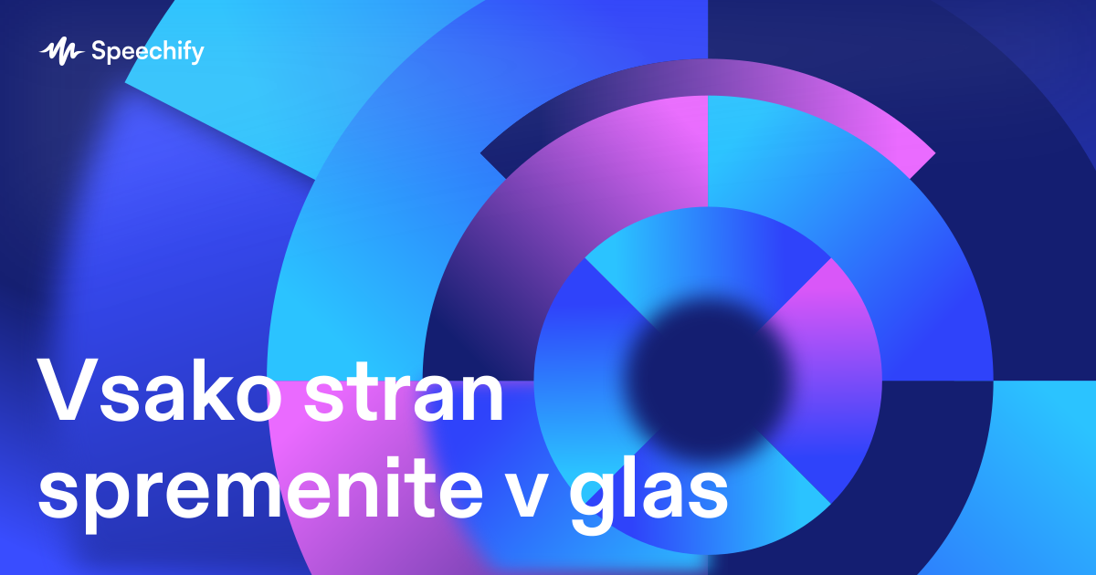 Vsako stran spremenite v glas