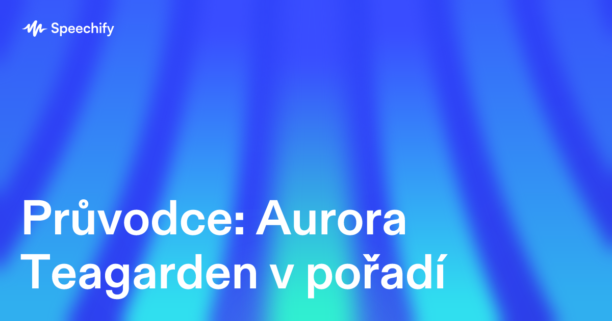 Průvodce: Aurora Teagarden v pořadí
