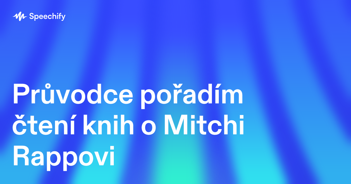 Průvodce pořadím čtení knih o Mitchi Rappovi