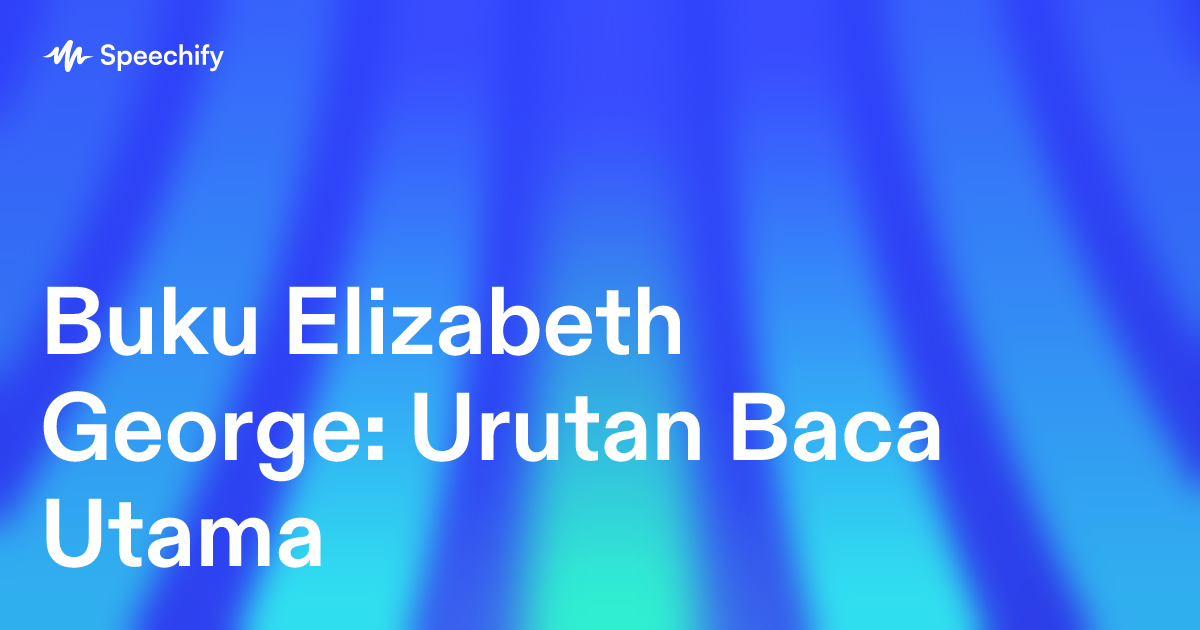 Buku Elizabeth George: Urutan Baca Utama