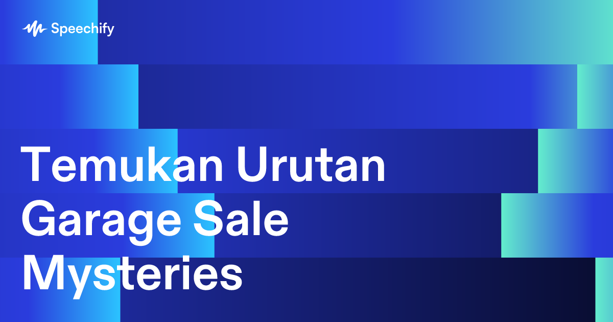 Temukan Urutan Garage Sale Mysteries