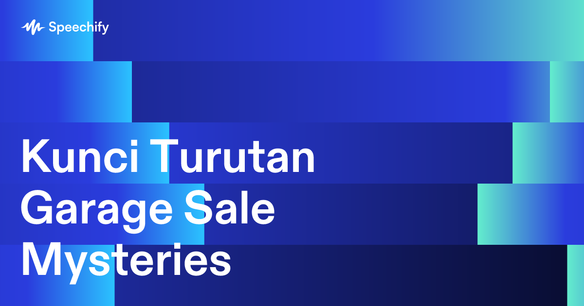 Kunci Turutan Garage Sale Mysteries