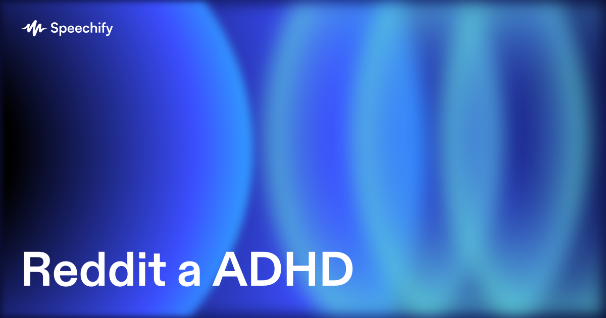 Reddit a ADHD