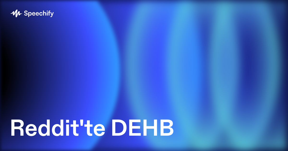 Reddit'te DEHB